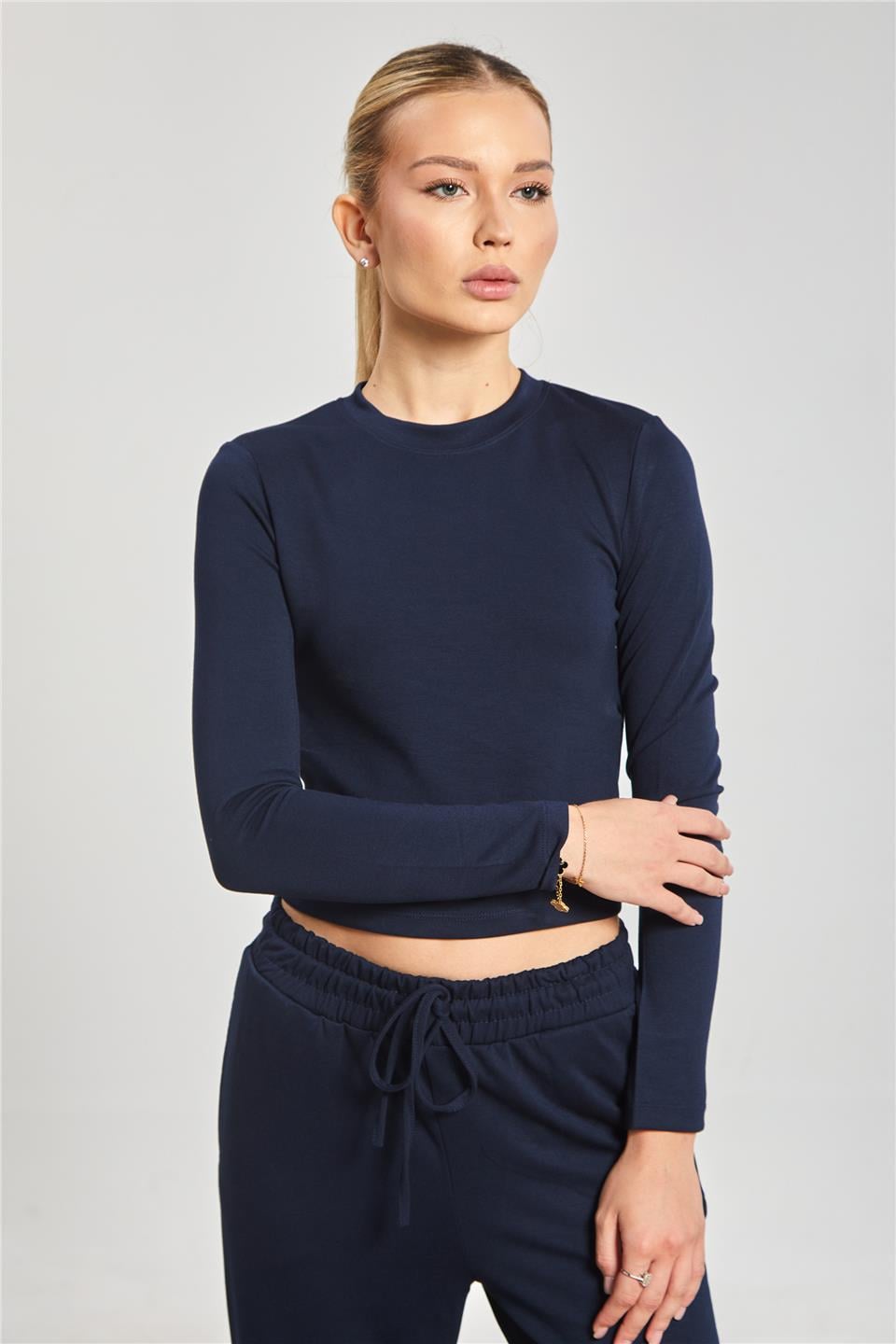 Uzun kollu ikili modal takım-2541 Lacivert