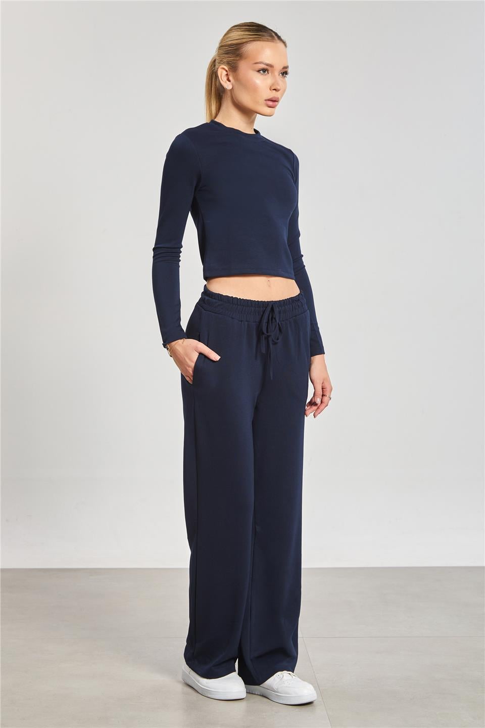 Uzun kollu ikili modal takım-2541 Lacivert