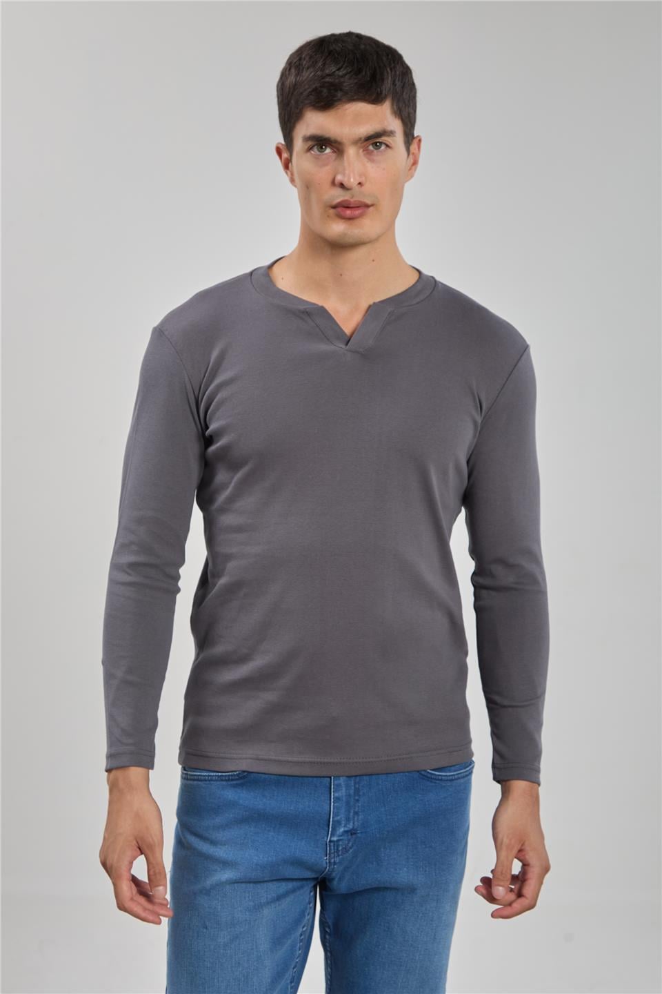 Uzun kollu sweat-5066 Antrasit