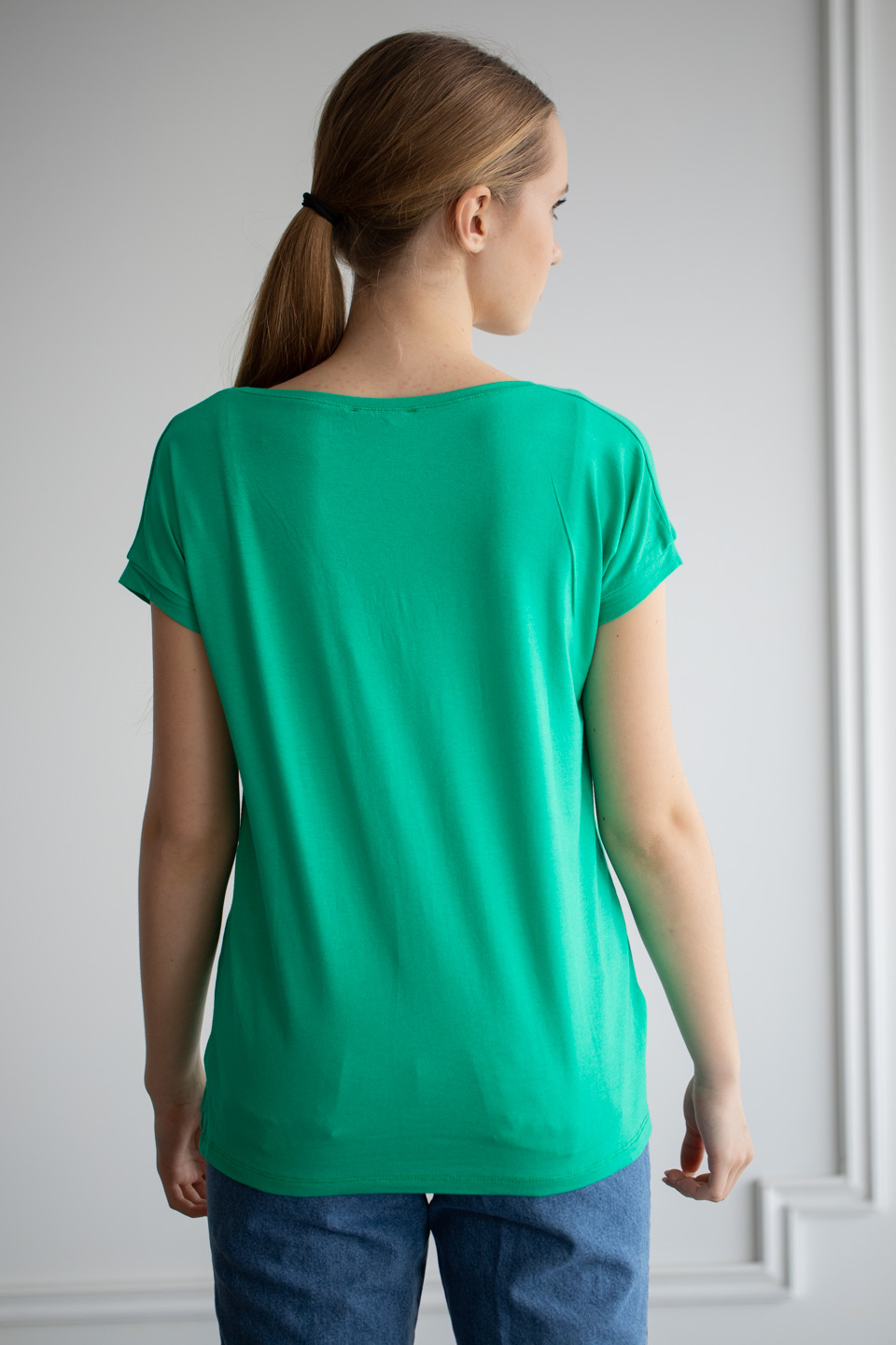 V yaka yırtmaçlı t-shirt-2000 Benetton