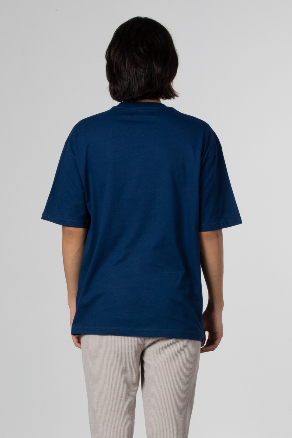 Wake up yazılı t-shirt-5029 İndigo