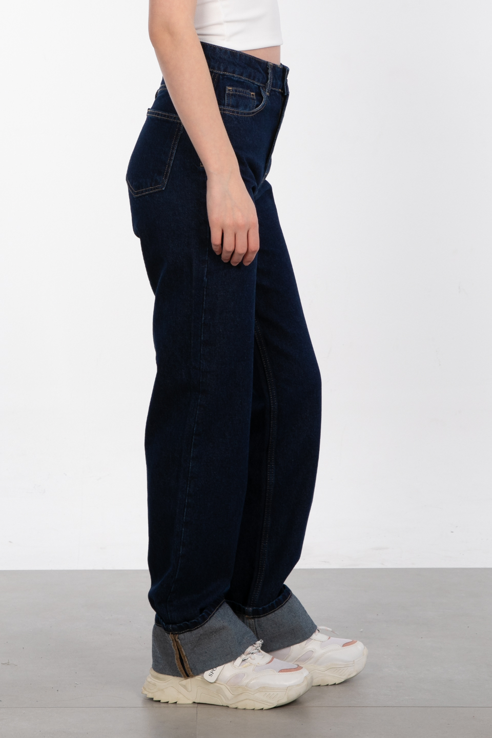 Wide leg jean pantolon-25-1001 Lacivert