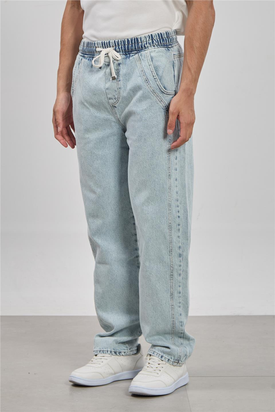 Yandan dikiş detaylı tokyo jean pantolon-1595 Mavi Kar Y.