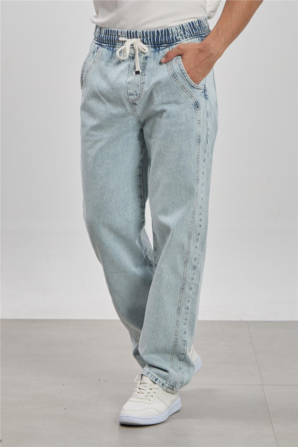 Yandan dikiş detaylı tokyo jean pantolon-1595 Mavi Kar Y.