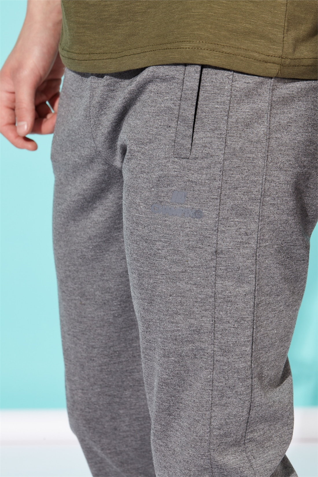 Yanı Şeritli Garnili Eşofman Altı-Antrasit