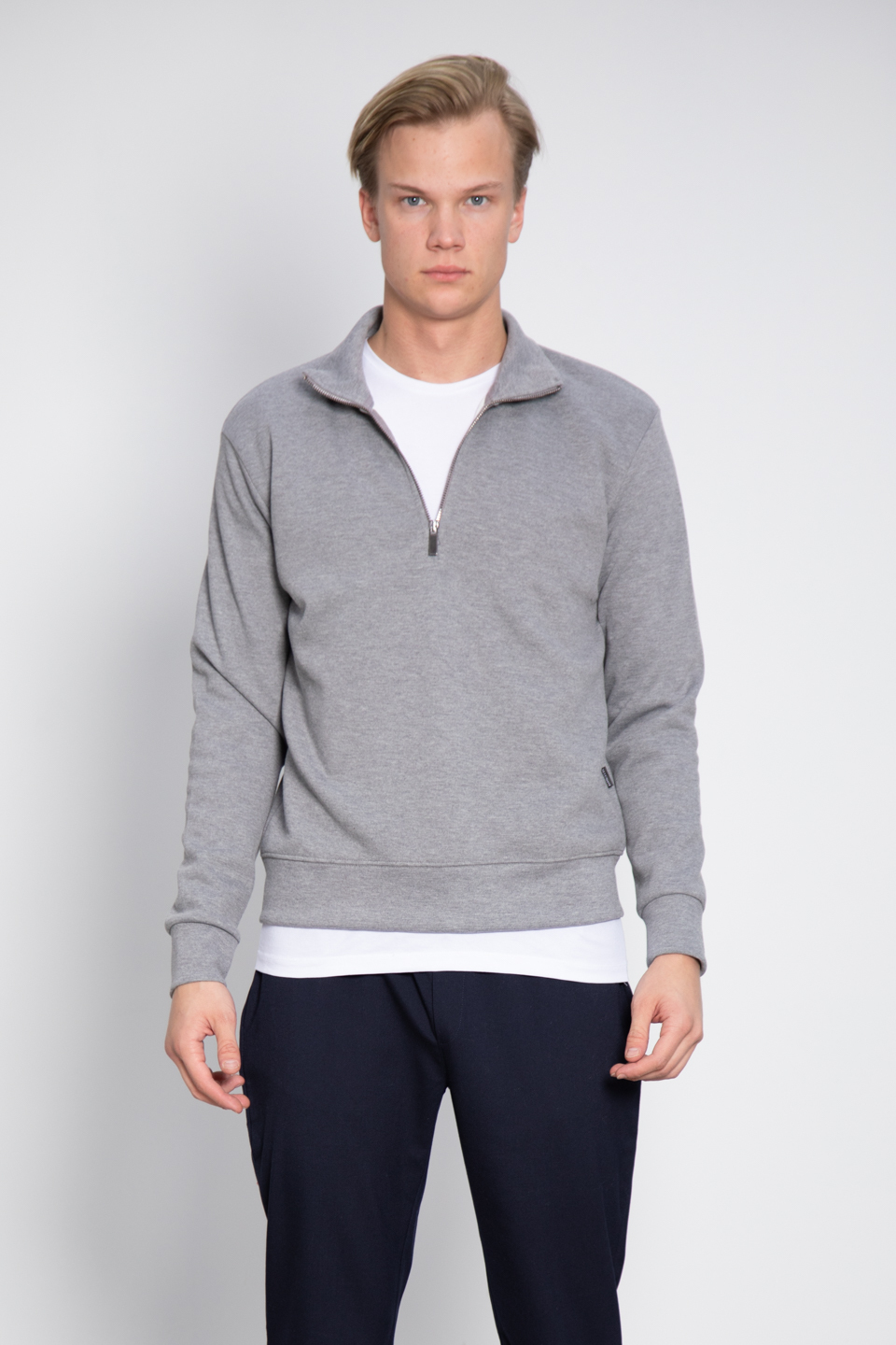 Yarım fermuarlı sweatshirt-9069 K.Grimelanj
