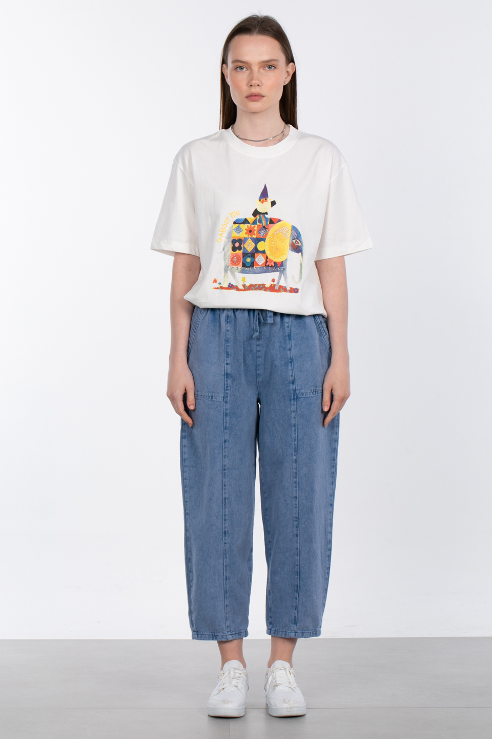 Yıkamalı havuç pantolon-3913 O.Mavi