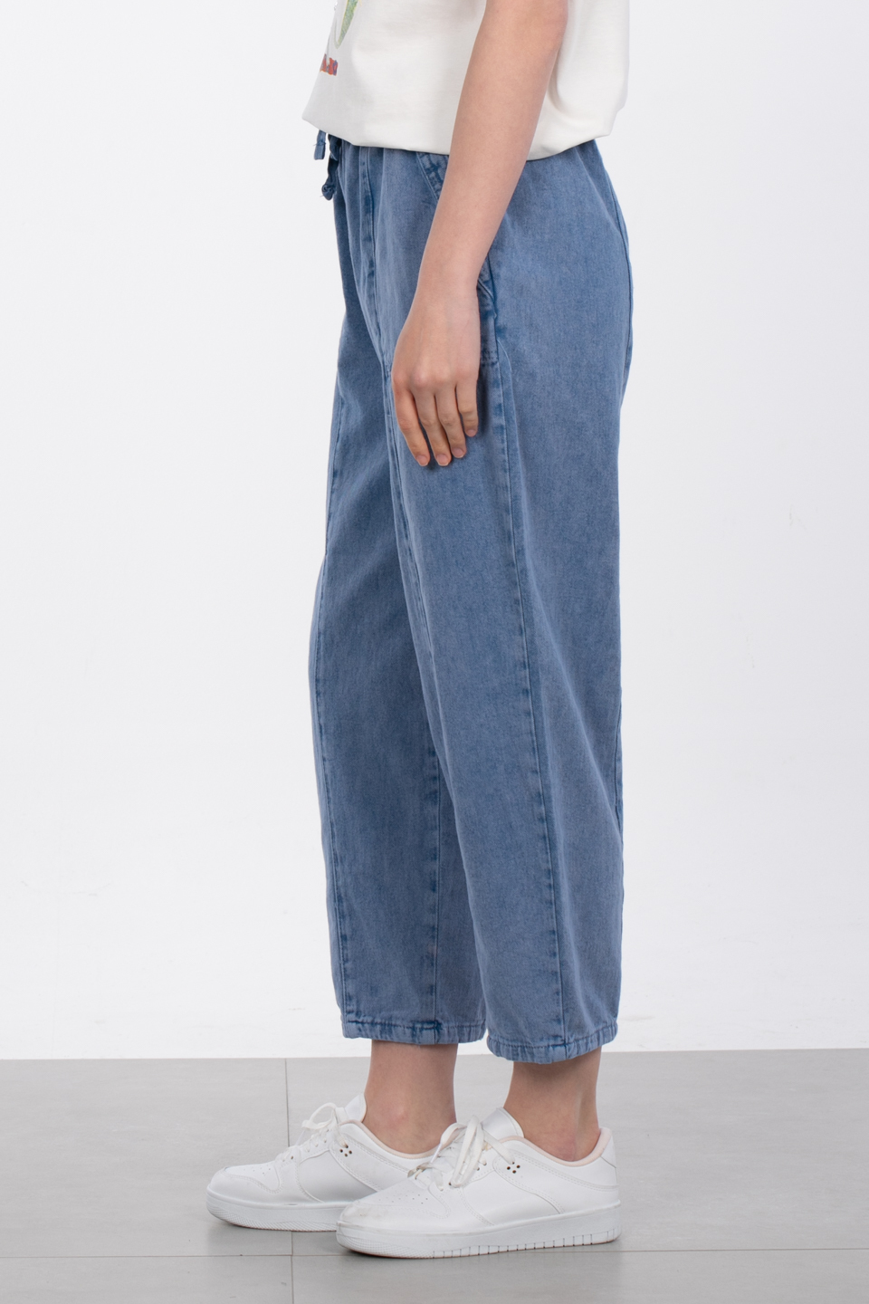 Yıkamalı havuç pantolon-3913 O.Mavi