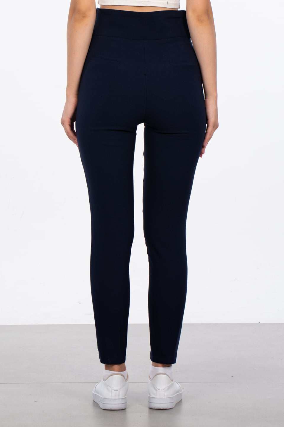Yüksek bel dar paça pantolon-3541 Lacivert