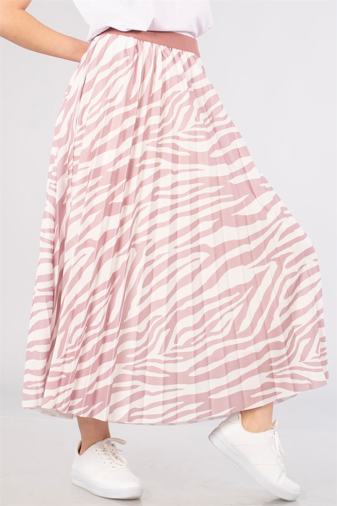 Zebra Desen Etek-Gül Kurusu