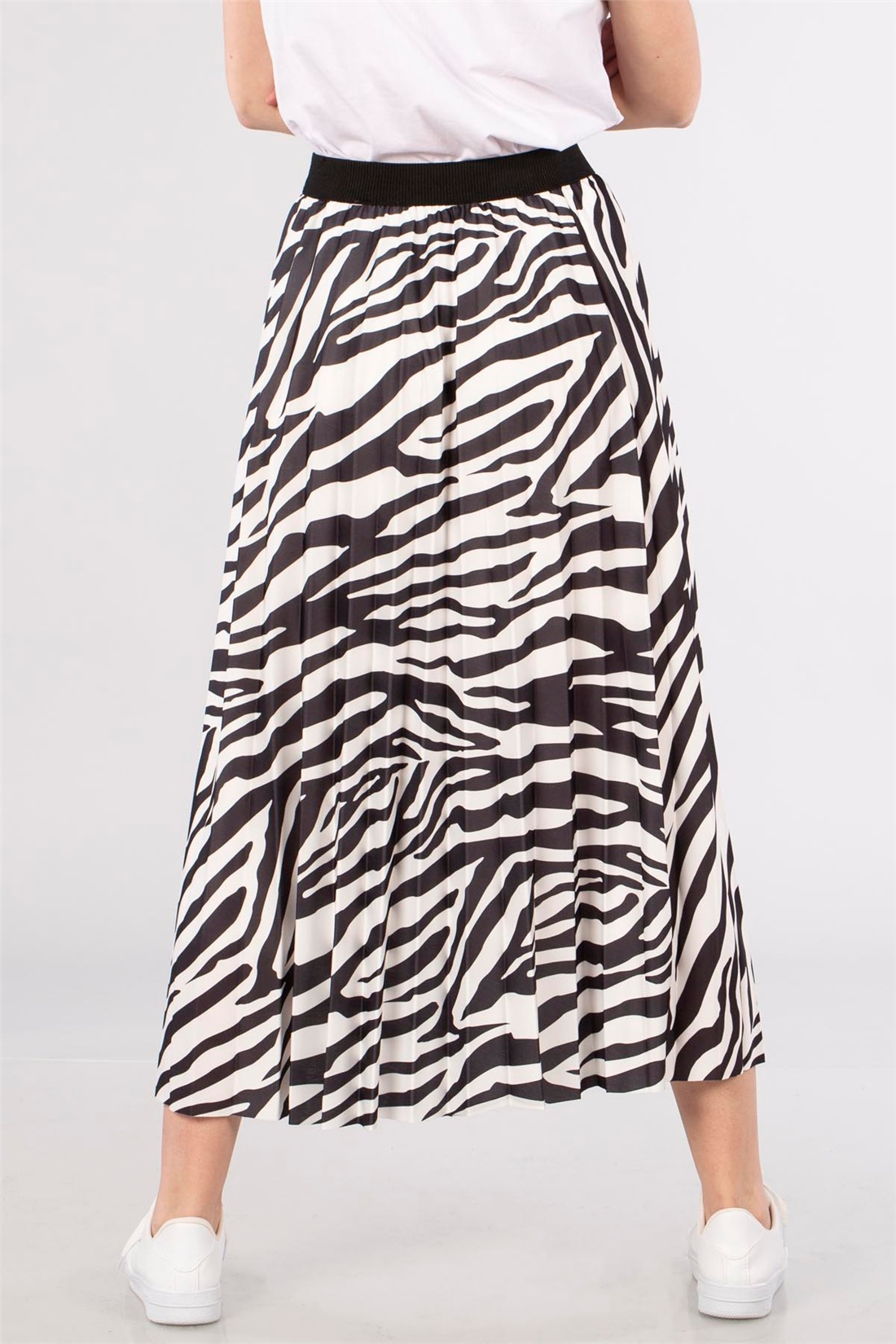 Zebra Desen Etek-Siyah