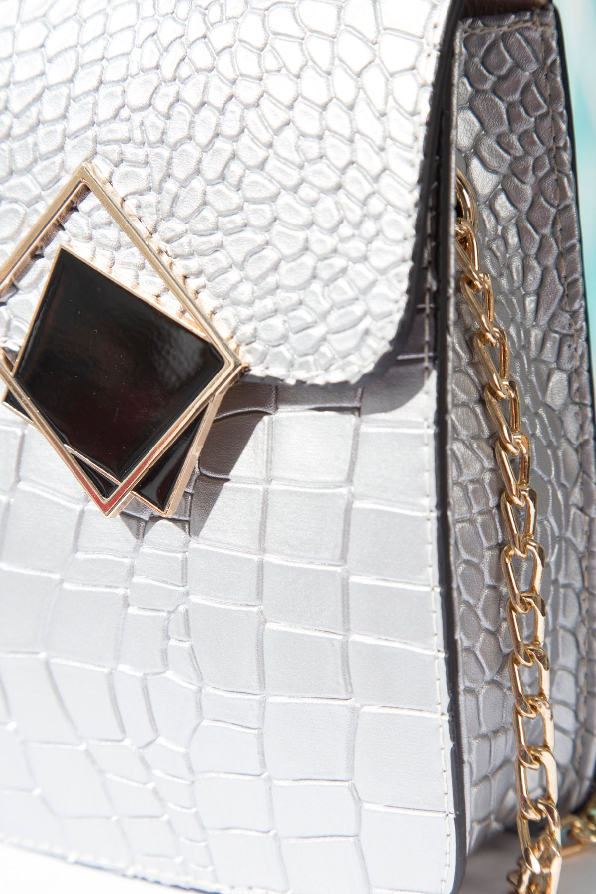 Zincirli çapraz çanta-433 Gümüş