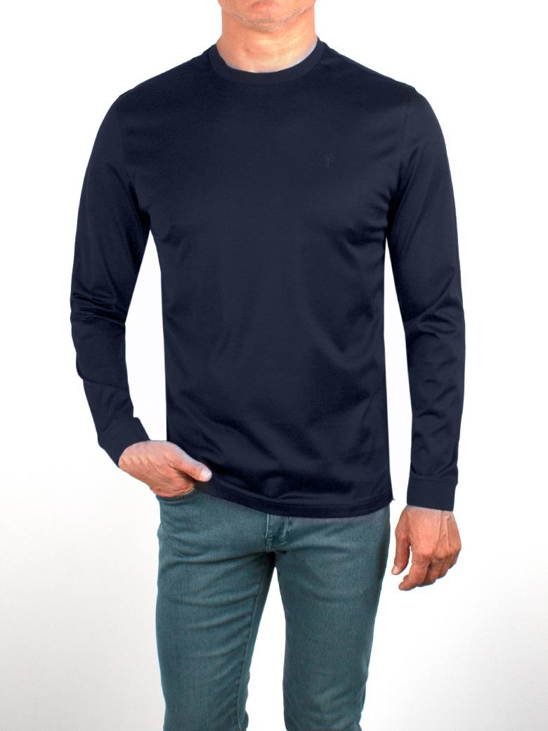Bisiklet Yaka Uzun Kollu Süprem Merserize T-Shirt