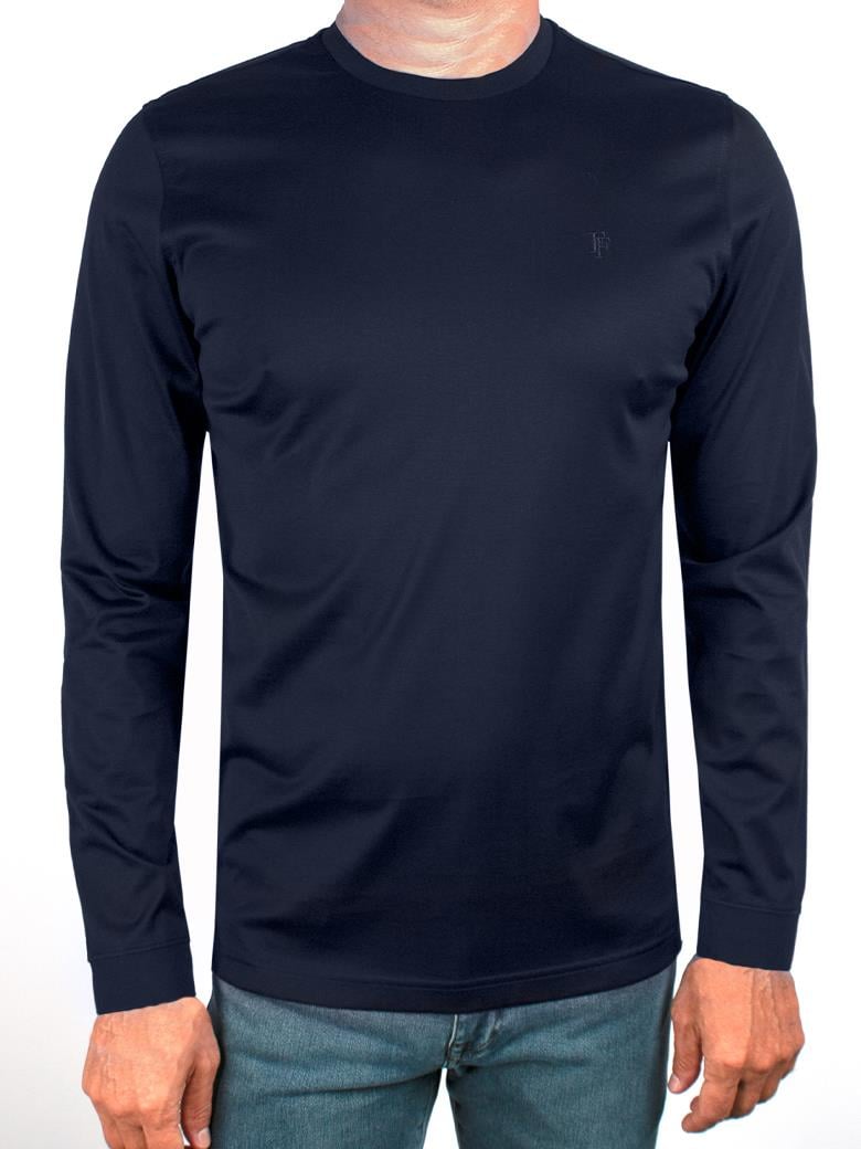 Bisiklet Yaka Uzun Kollu Süprem Merserize T-Shirt