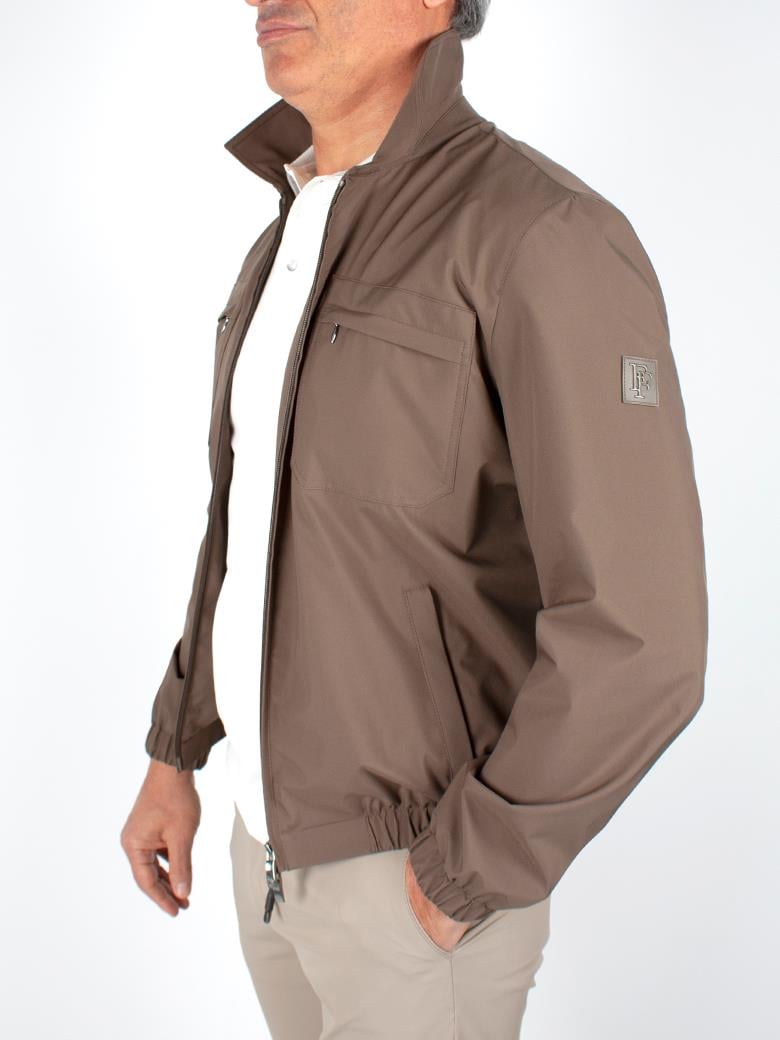 Gömlek Yaka Cep Fermuarlı Rüzgar Geçirmez İçi Pamuklu Kahve Yazlık Mont