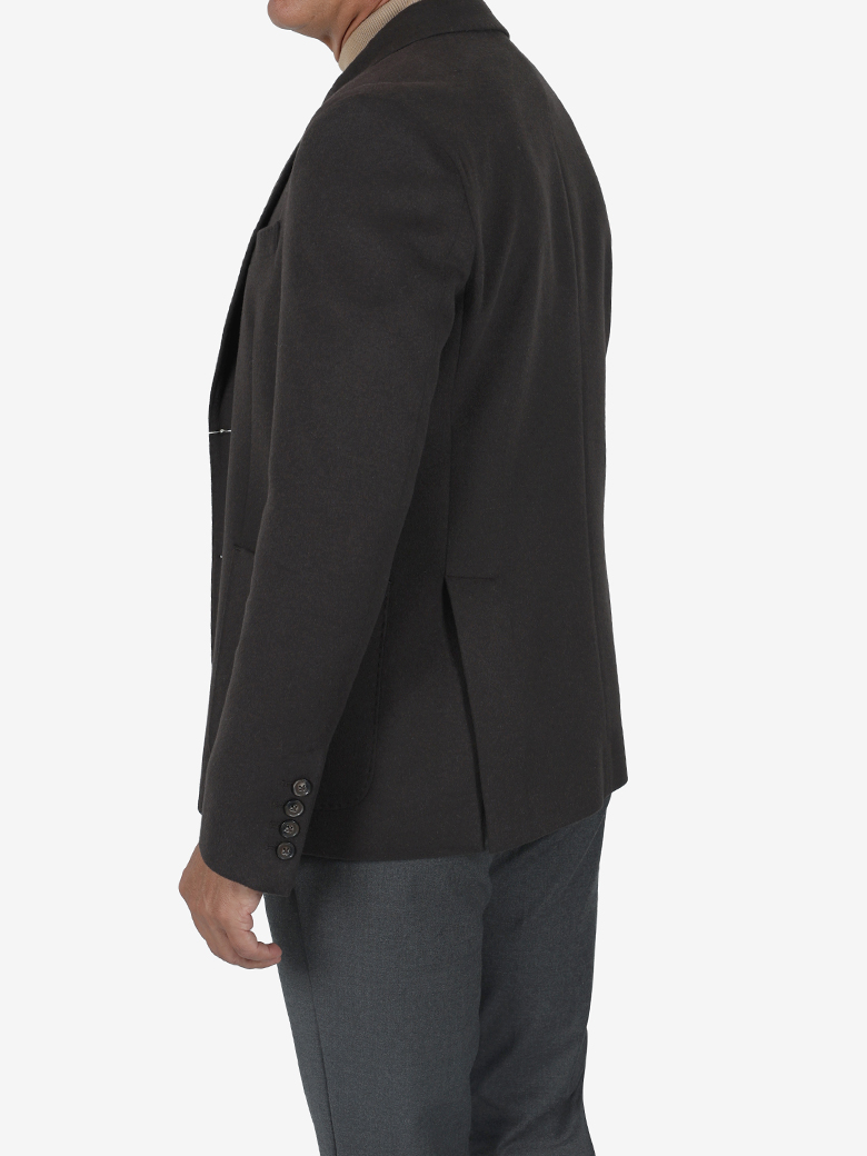 İtalyan Kesim Kahve Blazer Yün Ceket