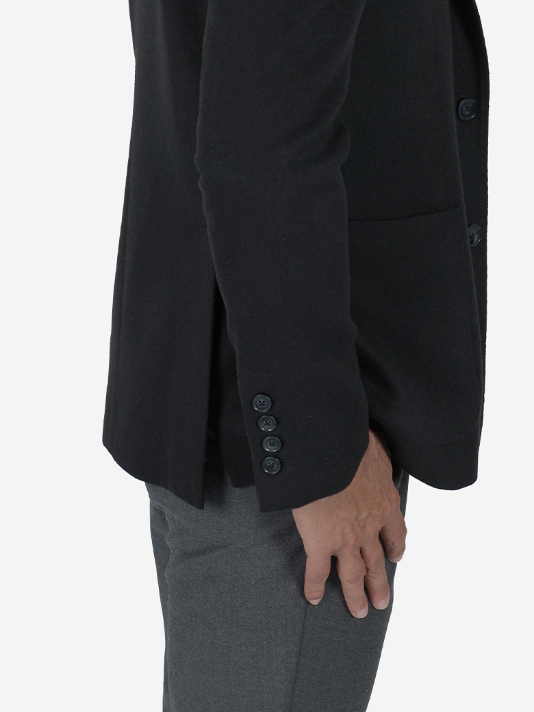 İtalyan Kesim Siyah Blazer Yün Ceket