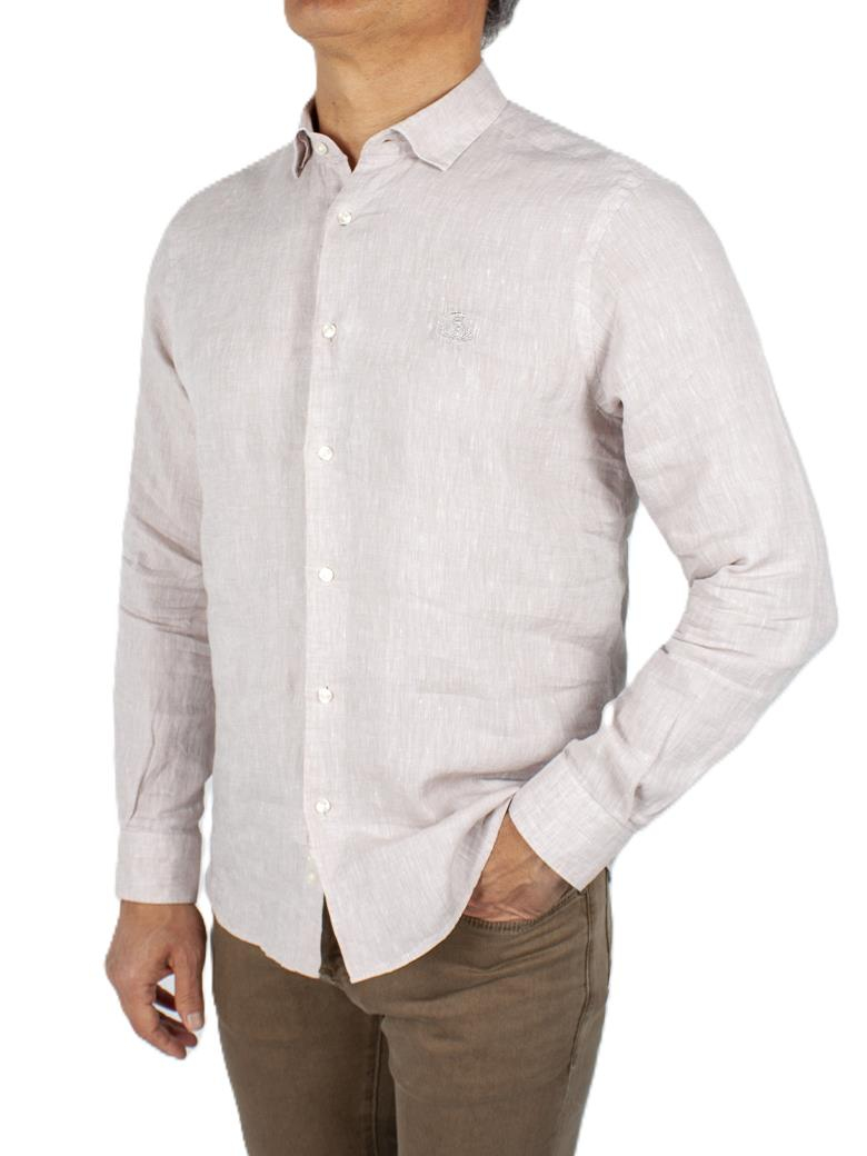 Normal Kesim Kemik Keten Gömlek