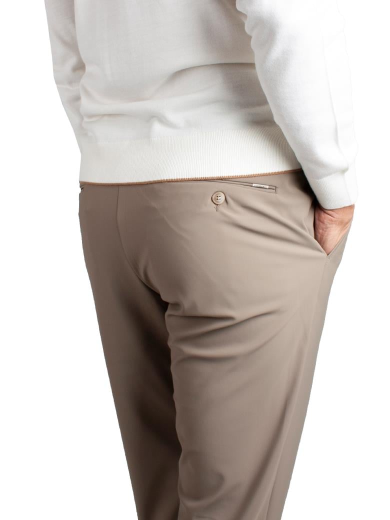 Regular Fit Belden Bağlamalı Bej Jogger Pantolon