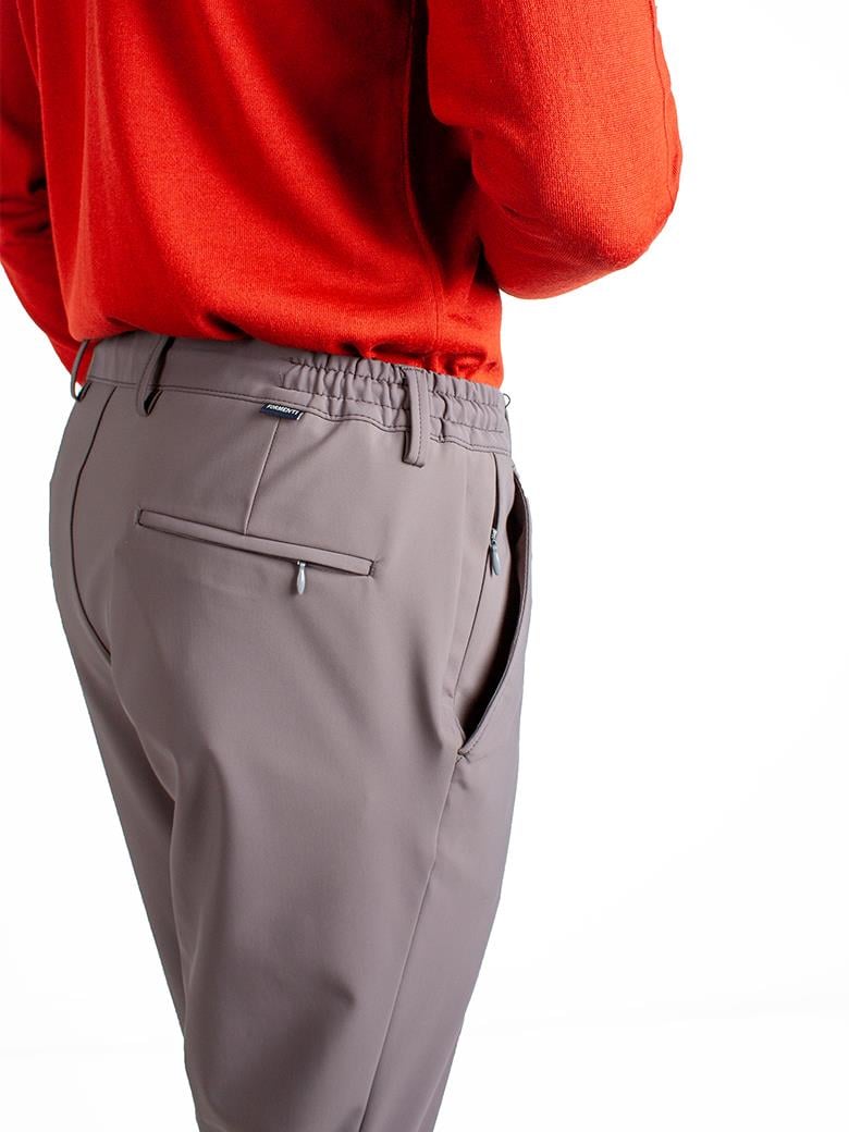 Regular Fit Belden Bağlamalı Gri Jogger Pantolon