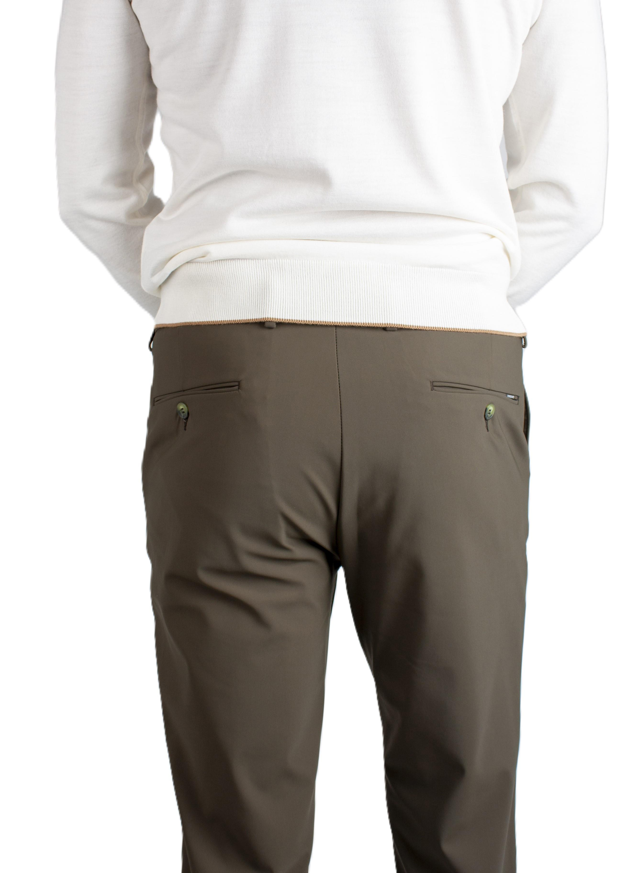 Regular Fit Belden Bağlamalı Haki Jogger Pantolon