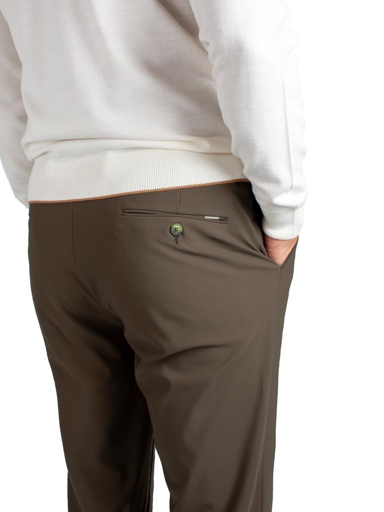 Regular Fit Belden Bağlamalı Haki Jogger Pantolon