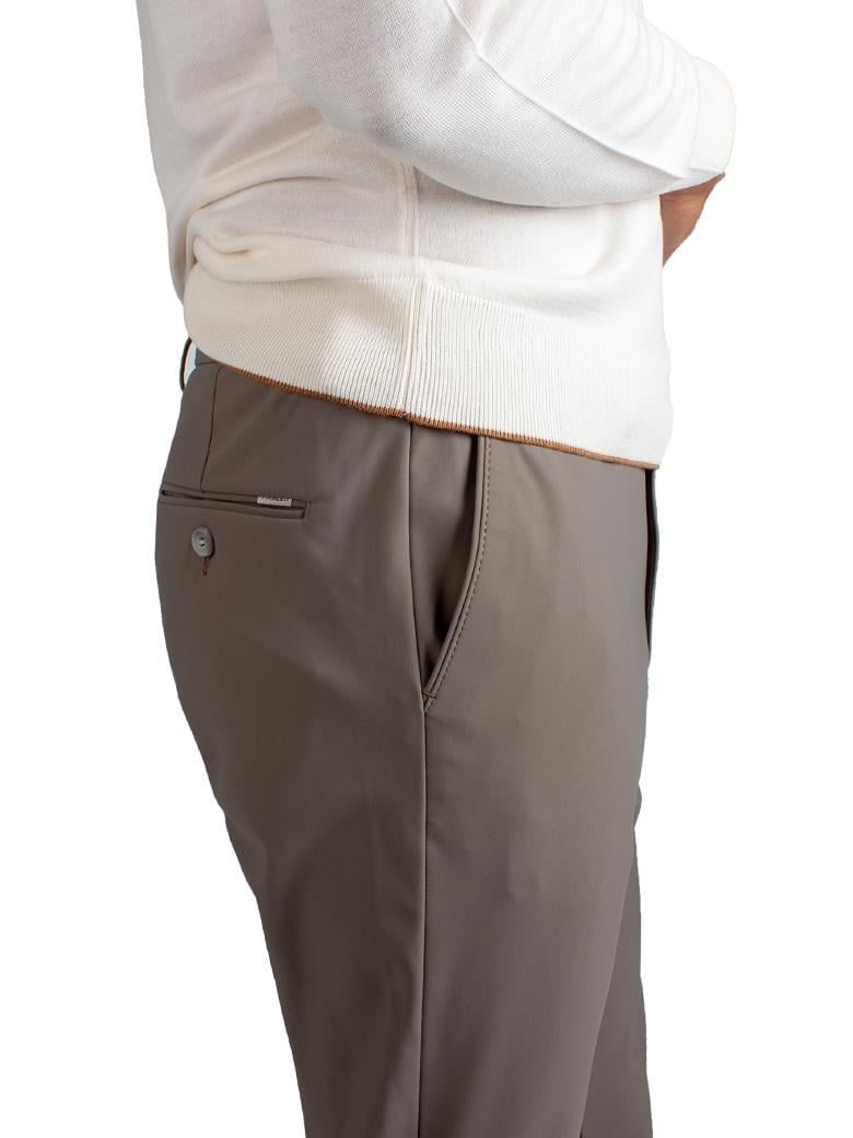 Regular Fit Belden Bağlamalı Koyu Bej Jogger Pantolon