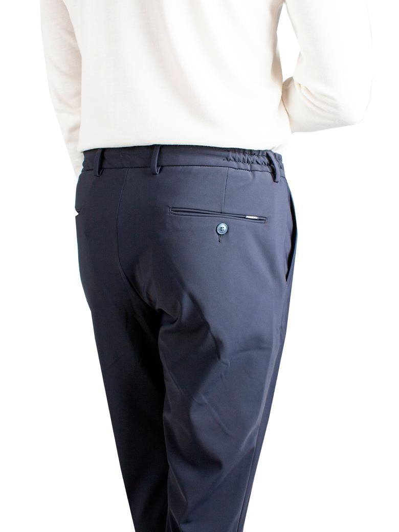Regular Fit Belden Bağlamalı Lacivert Jogger Pantolon