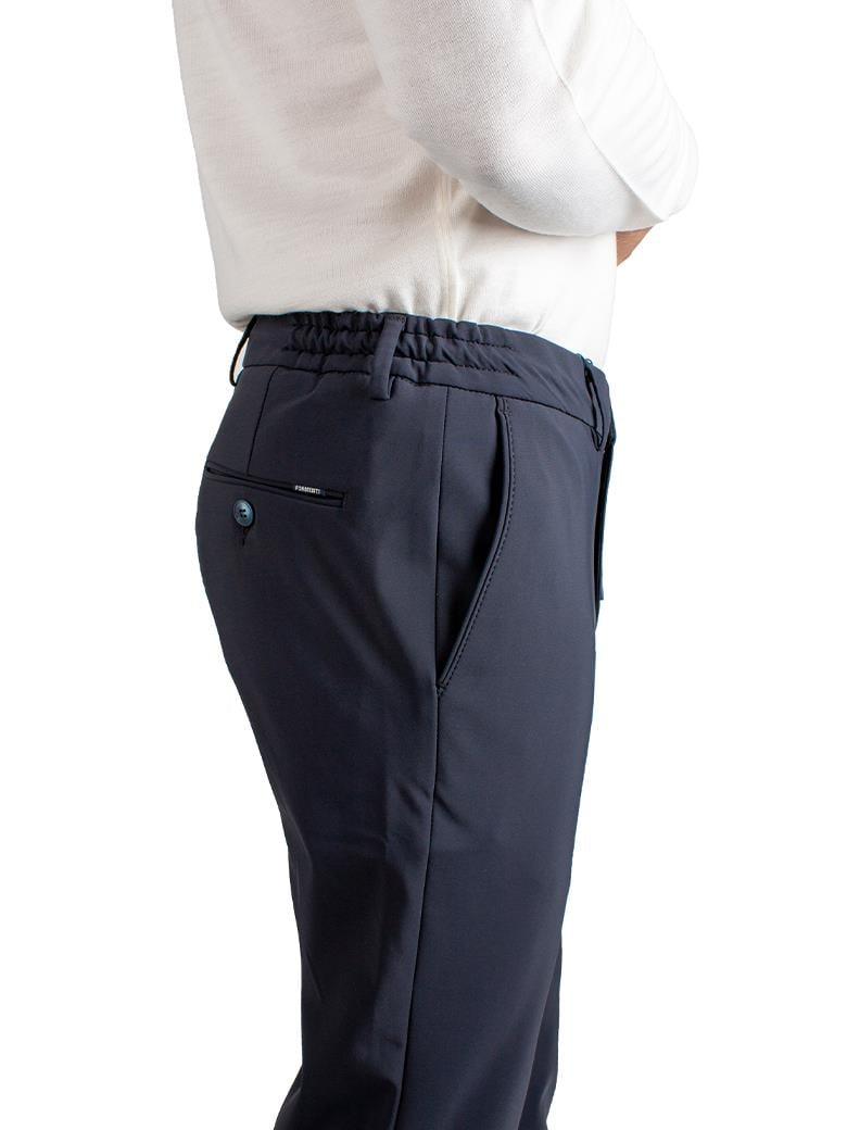 Regular Fit Belden Bağlamalı Lacivert Jogger Pantolon