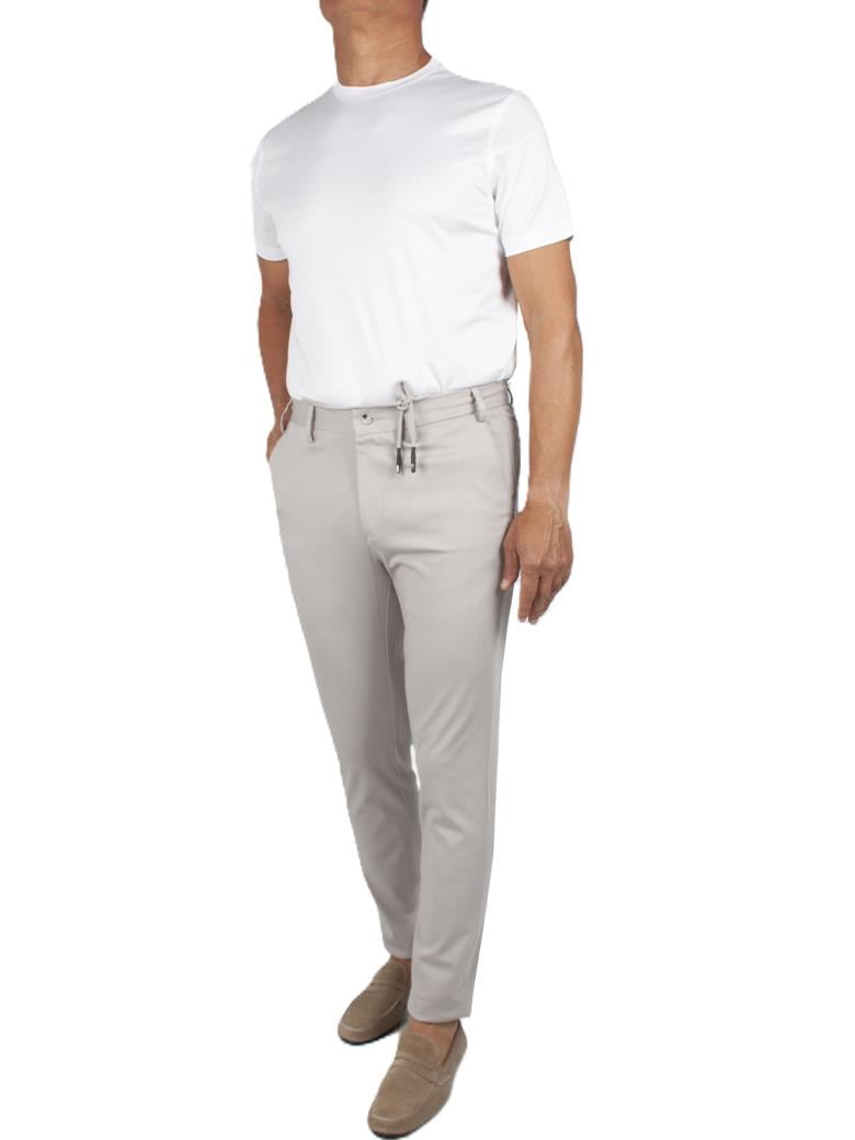 Regular Fit Beli Bağlamalı Rayon Karışımlı Esnek Bej Jogger Pantolon