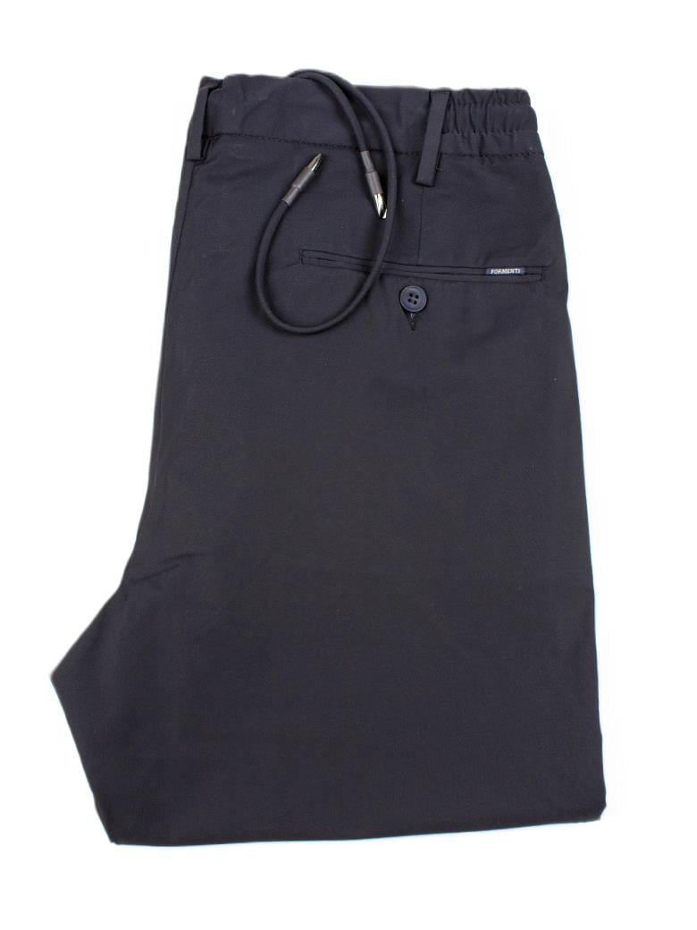 Regular Fit Beli Bağlamalı Yan Cepli Esnek Lacivert Jogger Pantolon
