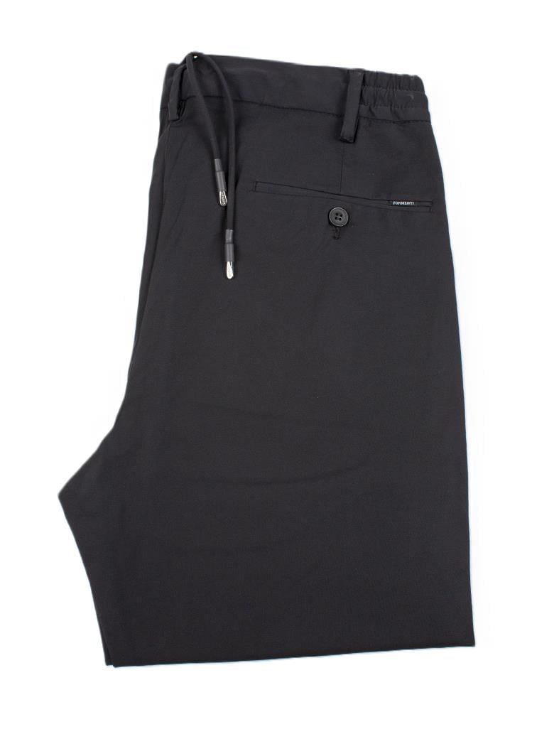 Regular Fit Beli Bağlamalı Yan Cepli Esnek Siyah Jogger Pantolon