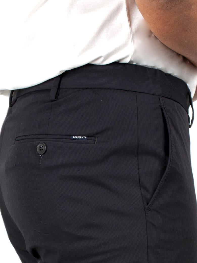 Regular Fit Beli Bağlamalı Yan Cepli Esnek Fitilli Lacivert Jogger Pantolon