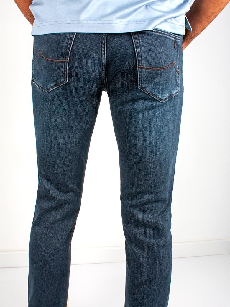 Regular Fit Gece Mavisi Pamuklu Likralı Kot Pantolon