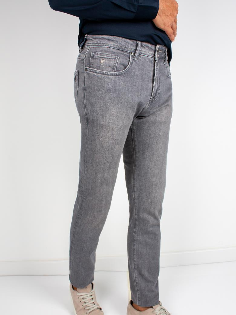 Regular Fit Gri Pamuklu Likralı Kot Pantolon