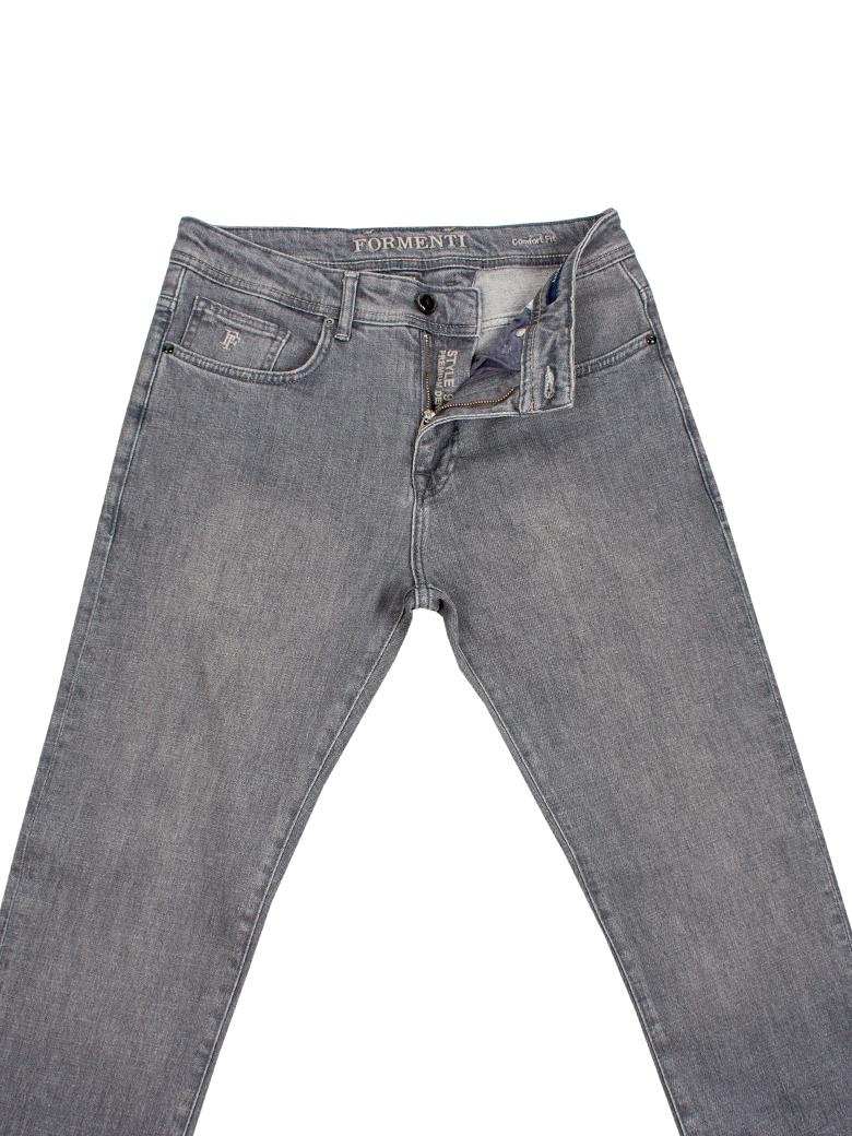 Regular Fit Gri Pamuklu Likralı Kot Pantolon