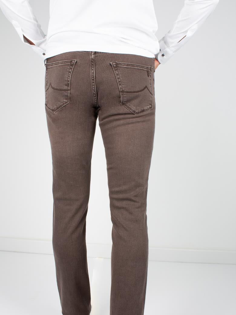 Regular Fit Kahve Pamuklu Likralı Kot Pantolon