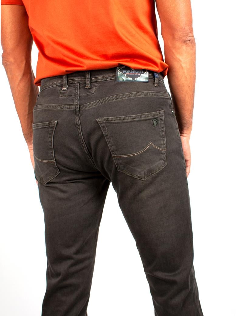 Regular Fit Kahve Pamuklu Likralı Kot Pantolon