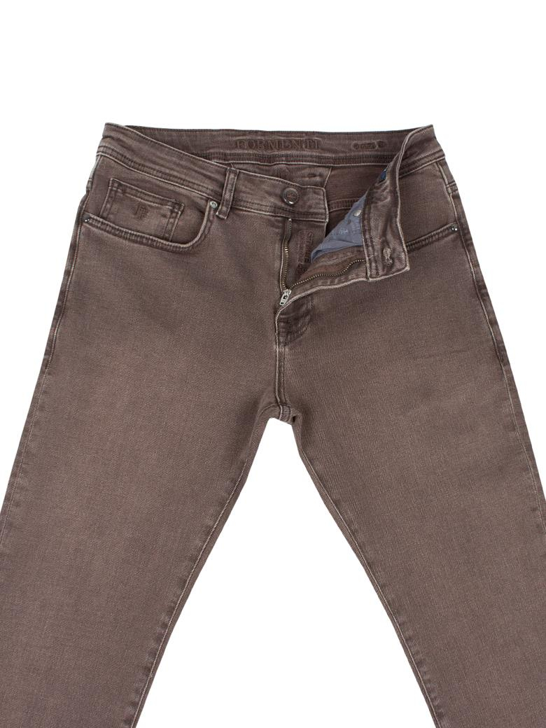 Regular Fit Kahve Pamuklu Likralı Kot Pantolon
