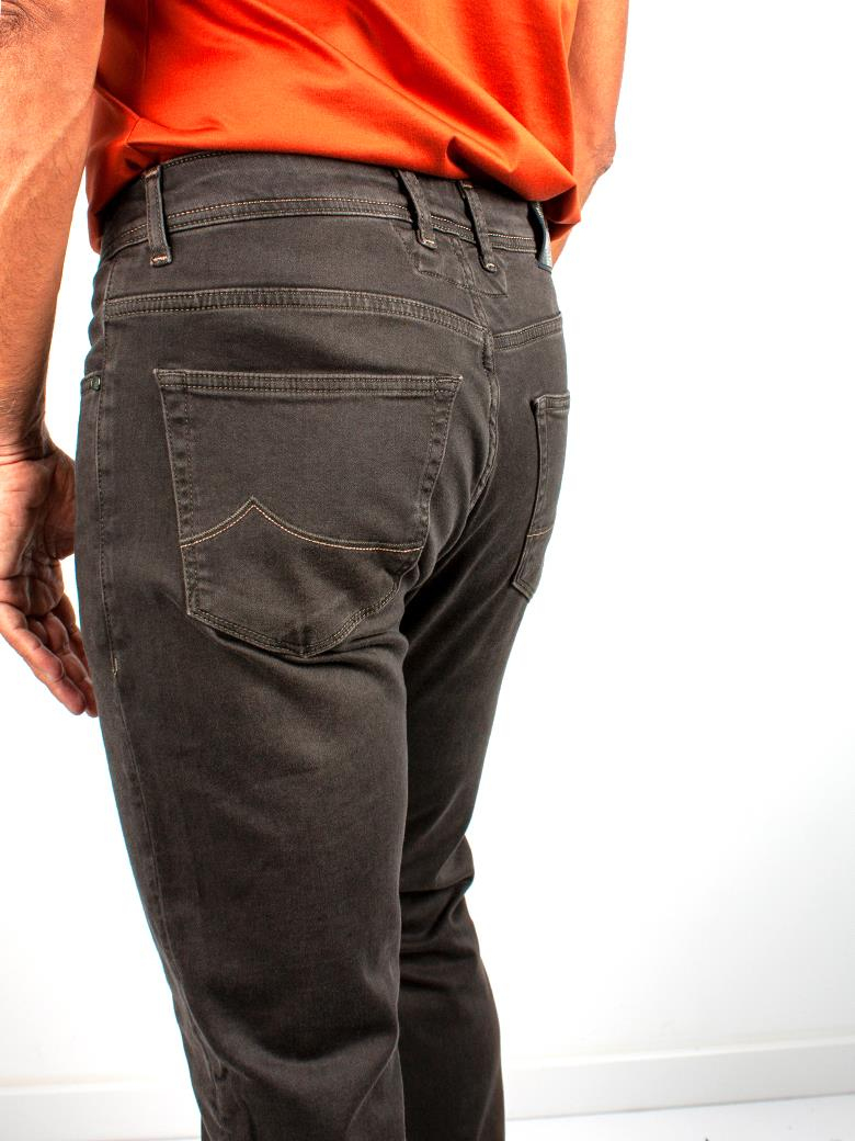 Regular Fit Kahve Pamuklu Likralı Kot Pantolon