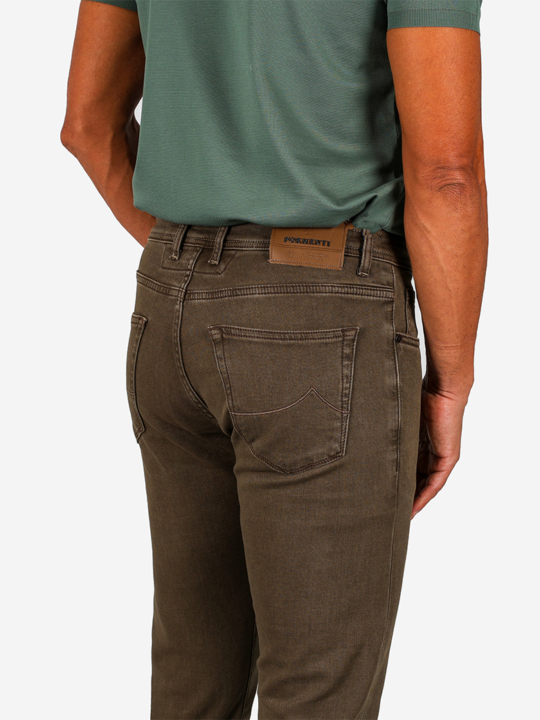 Regular Fit Likralı Bej Denim Kot Pantolon