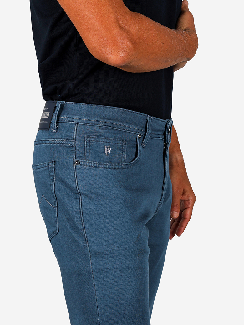 Regular Fit Likralı Gri Denim Kot Pantolon