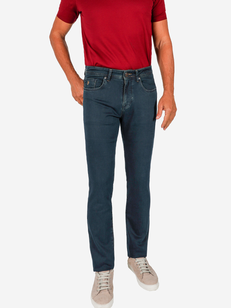 Regular Fit Likralı Kahve Denim Kot Pantolon