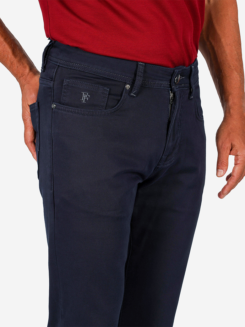 Regular Fit Likralı Lacivert Denim Kot Pantolon