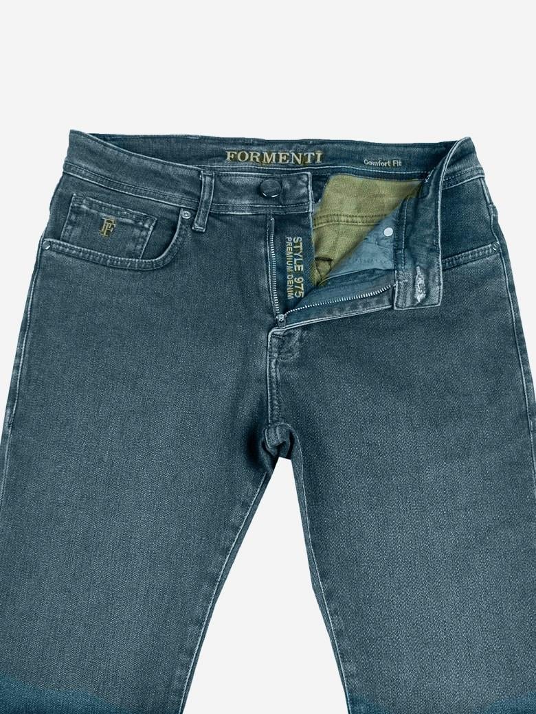 Regular Fit Mavi Pamuklu Likralı Kot Pantolon