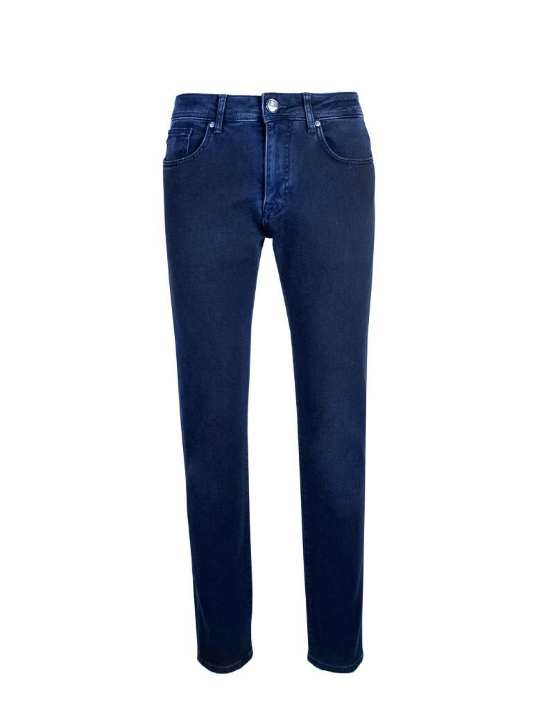 Regular Fit Mavi Pamuklu Likralı Kot Pantolon