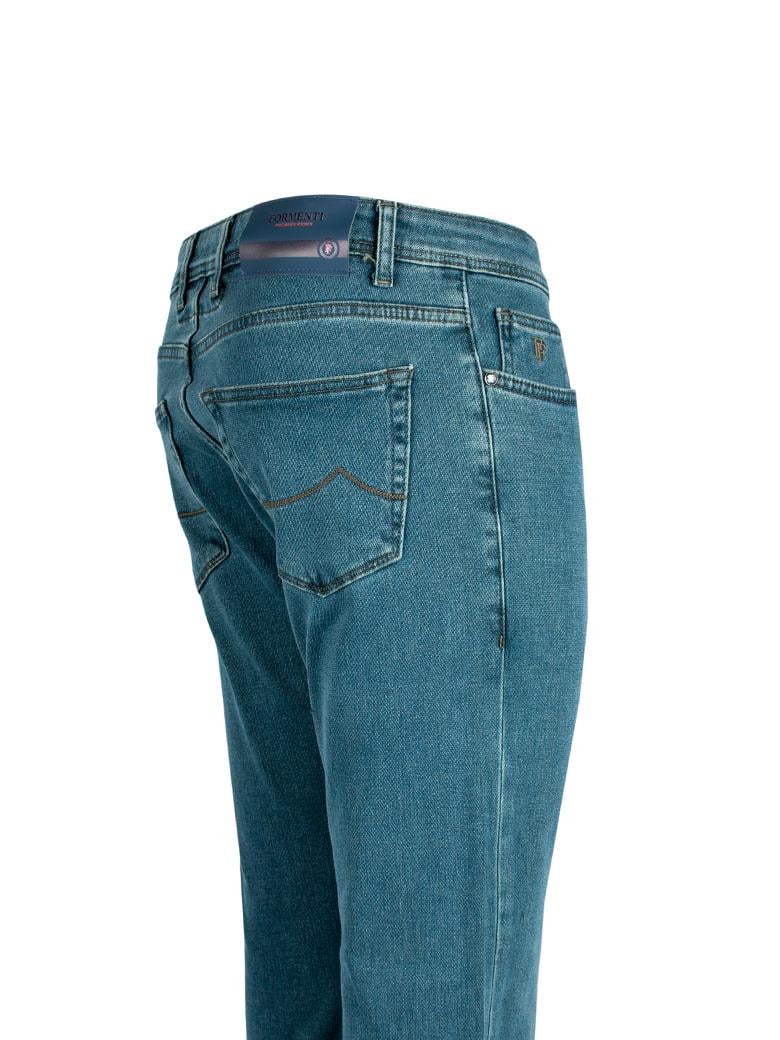 Regular Fit Mavi Pamuklu Likralı Kot Pantolon
