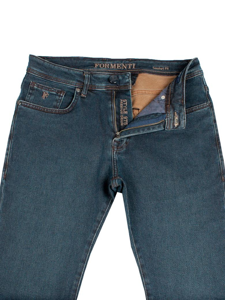 Regular Fit Mavi Pamuklu Likralı Kot Pantolon