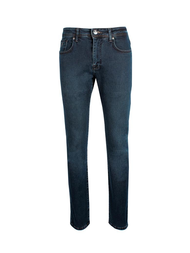 Regular Fit Mavi Pamuklu Likralı Kot Pantolon