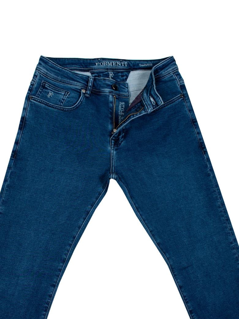 Regular Fit Mavi Pamuklu Likralı Kot Pantolon